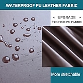  4 coprisgabelli da bar elasticizzati e impermeabili in PU, coprisgabelli rotondi in pelle con elastico.