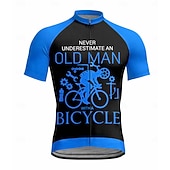 economico Maglie da uomo-Per uomo Maglia da Ciclismo Grafico Geometrico Lettere &amp; Numeri Manica Corta Bicicletta Maglietta Top con 3 tasche posteriori Resistente ai Raggi UV Asciugatura Rapida Cerniera Frontale Strisce