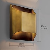 זול אורות קיר פנימיים-פמוט קיר פליז דו-אור של לותר, פמוט קיר דקורטיבי מפליז לחדר שינה, סלון או מסעדה, פמוט קיר בגימור ברונזה שחור