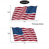  Autocollant magnétique réfléchissant drapeau de l'indépendance américaine pour voiture, réfrigérateur, porte, décoration de Noël à faire soi-même