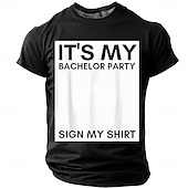  T-shirt homme « C'est mon enterrement de vie de garçon » avec espace pour signature blanc vierge, humoristique et interactif, idéal pour une soirée entre futurs mariés. Tailles : S, M, L, XL, XXL,