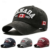 abordables Fournitures pour fêtes-Casquette de baseball canadienne pour hommes et femmes, casquette de golf avec drapeau à la feuille d'érable pour la fête du Canada, casquette de sport et d'extérieur ajustée et unie
