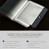 baratos Luzes de leitura-Luminária de leitura LED recarregável, transparente e plana, com 3 cores. &amp;Luzes de leitura com temporizador e intensidade ajustável para leitura noturna, luminária de painel para desenho com