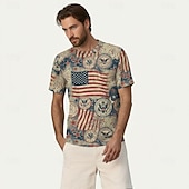  Patriotic Tricou Tricou grafic SUA Retro / vintage Patriotic Tricou 1776-2026 pentru Unisex Adulți Imprimare 3D pentru Ziua Independentei 4 iulie Petrecere