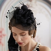 cheap Fascinators &amp; Hats-Derby Fascinator Gentlewoman Floral Fancy Dress Unisex Masquerade Tea Party Ascot Horse Racing Festival Adults' Headpiece