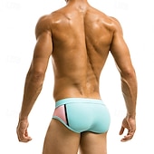 baratos Calções de banho &amp; Calções de surf-Homens Shorts de Natação Calção Justo de Natação Sunga de Natação Bloqueio de cores Secagem Rápida Esticar Respirável Calças Surfe Esportes Aquáticos Natação Verão