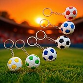 halpa Maailman jalkapallo-ottelu 2026-6 kpl jalkapalloavaimenperäsetti, minijalkapalloavaimenperät irtotavarana, söpö urheiluavaimenperä lapsille juhlalahjoiksi, joukkuelahjoiksi, reppurin riipusasusteet, eri värejä
