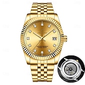 cheap Quartz Watches-Men's Watch, Men's Charming Luxury Watch, Rhinestone Decoration, Calendar Function, Night Light Display, Men's Fashionable Casual Watch, Best Men's Accessory, and Best Men's Gift Selection