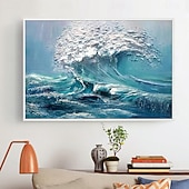 cheap Landscape Paintings-Handmade Oil Painting Hand Painted Vertical Abstract Landscape Modern Rolled Canvas (No Frame)