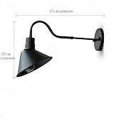 olcso kültéri fali lámpák-pajta lámpa hattyúnyak fali lámpa kültéri/beltéri IP65 vízálló farmház fali tartó vintage világítótest matt fekete kültéri verandára, házba, garázsba, teraszra, bérleményekbe, raktárba