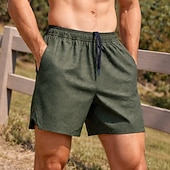 abordables Pantalones cortos de correr-Hombre Pantalones Cortos Running Pantalón Corto Short Running Pantalones cortos deportivos Correa Bolsillos Retazos Bermudas Diario Exterior Deporte Verano Secado rápido Dispersor de humedad