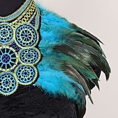 voordelige Outfits-Middeleeuws Renaissance Veren kostuumaccessoires Krijger Elf Veer Kostuum Dames Halloween Carnaval Prestatie LARP Ren Faire Volwassenen Kostuum