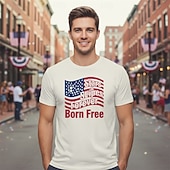  Patriotic T-shirt Graphic Tee USA Retro Vintage Patriotic T-shirt Sleeve 1776-2026 for Unisex Adults' 3D Print  for Independence Day / the Fourth of July 4th of July Party