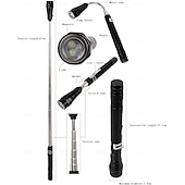 levne Svítilny-magnetické teleskopické elastické nástroje pro vybírání na krk, přenosná roztažitelná magnetická teleskopická LED svítilna magnetické nástroje pro vybírání pracovní světla magnetická svítilna,