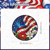  4 stuks 4 juli stickers, onafhankelijkheidsdag botsingswaarschuwing sticker dubbelzijdig gekleurd elektrostatisch raamsticker (verwijderbaar)