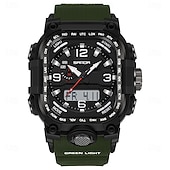 cheap Digital Watches-SANDA Men Digital Watch Creative Large Dial Outdoor Sports Luminous Stopwatch Alarm Clock Countdown Silicone Gel Silicone Watch