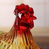 baratos Arrumação de Cozinha-Potes de vidro cristal reutilizáveis em formato de galinha com tampas, ideais para guardar doces, frutas secas, salgadinhos ou como decoração de mesa. Também podem ser usados como prato para servir