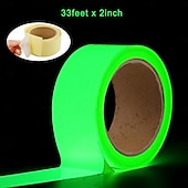 levne Domácí spotřební materiál-Svítící páska ve tmě 33 stop x 2 palce zelená, vysoce jasná světelná samolepka, odnímatelná, vodotěsná a fotoluminiscenční