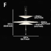 tanie Światła wysp-2 światła 50 cm Pojedynczy projekt Lampy widzące Szkło Akryl Wielowarstwowy Galwanizowany Malowane wykończenia Nowoczesny Styl skandynawski 85-265V