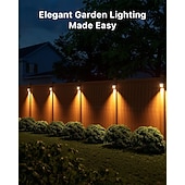 abordables Aplique de pared para exterior-Luces solares de acero inoxidable para cercas, para exteriores, impermeables, con sensor de movimiento, para postes de patio, terrazas, porches, barandillas de escaleras, muelles, portones, pasarelas,
