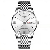 رخيصةأون ساعات كوارتز-ساعات رجالية، ساعات رجالية فاخرة وجذابة مزودة بوظائف التاريخ والتقويم، وشاشة مضيئة، ساعات رجالية أنيقة وعصرية، أفضل إكسسوارات الرجال، والخيار الأمثل للهدايا