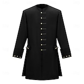 baratos Tops-Retro Vintage Rococó Vitoriano Casacos Manga Comprida Traje Real Fantasia Homens Dia Das Bruxas Carnaval feira renascentista LARP Adulto Blusa