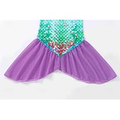 baratos Fantasias para meninas-sereia Princesa sereia Vestidos Fantasia de festa temática Fantasias for Para Meninas Crianças Carnaval Baile de Máscaras Festa Feriado