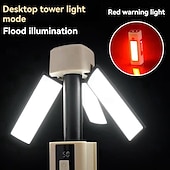 levne Camping Lights &amp;amp; Lucerny-Skládací LED kempingová světla dobíjecí, LED kempingová lucerna se 6 režimy osvětlení, přenosná svítilna, multifunkční stanová světla pro kempování, turistiku, rybaření, nouzové situace