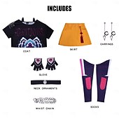  Kpop-inspirert Inspirert av koreansk idol Popstjerne Cosplay kostyme Gruppekostyme Fancy dress Jente Barne Halloween Karneval Ytelse Comic Con Anime-messe