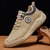 abordables Zapatos Informales con Cordones-Zapatillas casuales color canela para hombre, elegantes y cómodas para el uso diario y las aventuras al aire libre.