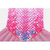 baratos Fantasias para meninas-sereia Princesa sereia Vestidos Fantasia de festa temática Fantasias for Para Meninas Infantil Crianças Carnaval Baile de Máscaras Festa Feriado