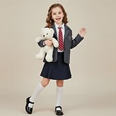 cheap Girls' Costumes-Genius Girl Cosplay Costume Outfits Casual School Uniforms for Unisex Kid's Adults' Halloween Carnival Carnival Halloween School Wear