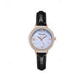 preiswerte Quarz-Uhren-Muttertagsgeschenk 1 originale Business-Stil Perlmutt-Muster-Uhr modische Damen-Uhr Ipx7 wasserdicht Freizeit Sport Quarz-Armbanduhr für Frauen Box