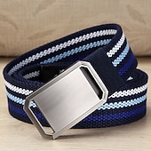 levne Pánské opasky-Pánské Pás Klasika S proužky Úplet Plátno Elegantní Módní Na běžné nošení Proužky Vodní modrá Černá 2 # Ležérní Denní Do pasu