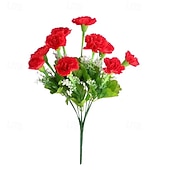 billige Kunstig blomst-kunstig nellikblomst enkeltstilk, imitert nellik til vaseoppsats, dekorasjon til stuebordet, gave til lærerens dag, falsk blomst