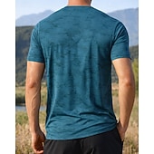 billiga Löpar-T-shirts och linnen-Herr Kamuflasje T-shirt för jogging Kompressionströja Atletisk skjorta Sport topp Sommar Kortärmad Snabb tork Fuktabsorberande Andningsfunktion Gymträning Gång Joggning Blå Svart Mörkblå Sportkläder