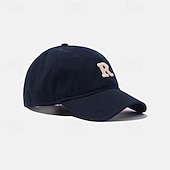 baratos Boné de beisebol masculino-Masculino Boné de beisebol Azul Claro Preto Misto de Algodão Bordado Monograma Chique &amp; Moderno Casual Diário Casual / esportivo Casual Diário Ao ar livre Tecido Frases e Citações Proteção Solar