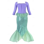 economico Costumi per bambine-Sirena Principessa Vestito Costume per festa a tema Film Cosplay for Ragazze Bambini Halloween Carnevale Mascherata Vacanza Feste Ferie