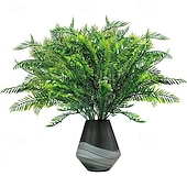お買い得  人工植物と緑-人工シダの緑の束8個、人工ボストンシダの葉の茂み、花瓶アレンジメント用の7枝の人工植物、リビングルームバルコニーの森のスタイルの装飾
