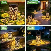 abordables Éclairages pour allées-1 pièce 0.06 W Lumières solaires LED Alimenté par énergie solaire Étanche Blanc Chaud 1.2 V 1 Perles LED