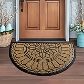 billige Dørmatter-Halvrund inngangsmatte sklisikker smussavvisende, lett å rengjøre gummimatte til hjemmebruk døråpningsmatte