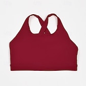 economico Reggiseni sportivi-Per donna Supporto medio Canotta con imbottitura Reggiseno da corsa Snello Top reggiseno Imbottito Palestra Esercizio Corsa Leggero Elastico Traspirante Nero Bianco Rosso Tinta unita