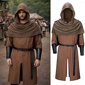 preiswerte Outfits-Mittelalterlich Renaissance Ausgefallene Kostüme Armschützer Tunika Krieger Wikinger Kostüm Herren Halloween Karneval Leistung LARP Renaissance-Messe Erwachsene Kostüm