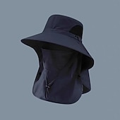 tanie Czapki męskie-Dla obu płci Kapelusz bucket Zgniła zieleń Czarny Poliester Szeroki rondo Sport i turystyka Na zewnątrz Wędkarstwo Jednokolorowe Ochrona przed słońcem Filtr przeciwsłoneczny
