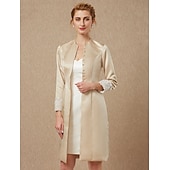 رخيصةأون يلف الأم-كم طويل معاطف / جواكيت دانتيل / ساتان زفاف / حفل / مساء مشد نسائي مع دانتيل / زينة / زر