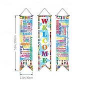 billige Hageflagg, Banner-2026 fotballcup flagg fanbanner supporterdekor atmosfære bakgrunn stoff festdekorasjon velkomstdørhengende banner, flerspråklig hei velkomstskilt, internasjonale flagg klasseromsdekorasjon