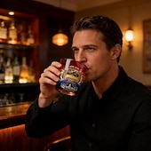 economico 250° Anniversario degli Stati Uniti-Bicchiere da whisky con bandiera e aquila per il 250° anniversario degli Stati Uniti, bottiglia da whisky edizione 1776-2026, 12 once per liquori, regalo patriottico per veterani militari per uomini,