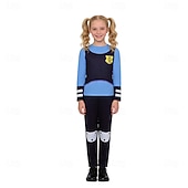 preiswerte Kostüme für Mädchen-Märchen Tierdetektiv Hasenpolizei Outfits Themenparty-Kostüm Film Cosplay for Mädchen Kinder Karneval Kindertag Buchwoche Party