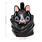 billiga Muggar och koppar-Snygg resinmugg med fladdermustema, upp och ner-vänd silhuett med kreativt svanshandtag, rolig och hållbar kaffekopp för hemmakontor, unik presentidé för halloween och högtider