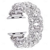 cheap Apple Watch Bands-Jewelry Bracelet Compatible with Apple Watch band 38mm 40mm 41mm 42mm 44mm 45mm 49mm Glitter Bling Diamond Stainless Steel Strap Replacement Wristband for iwatch Ultra 3 2 Series 11 10 9 8 7 SE 6 5 4